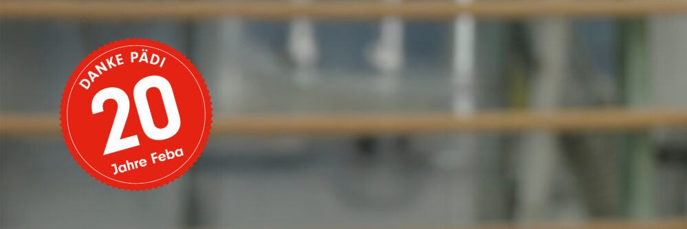 Arbeitsjubiläum: 20 Jahre Feba. Danke, Pädi!